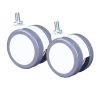 Juroupi 2 Pcs 2.5 Inch Silent Caster Wheels 30kg Load Bearing 75mm Height Universal Wheel for Furniture Wheel Caster