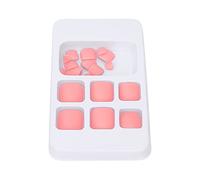 Juroupi 24 Pcs Solid Color False Toe Nails Short Square Fake Toenails Artificial Nail Tips for Women Girls (F152)