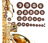 Juroupi 25pcs Multi Size Sax Leather Pads Replacement Set for Tenor Saxophone