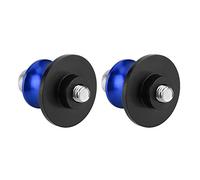 Juroupi 2pcs 6mm Motorcycle CNC Rear Stand Swing Arm Spool Sliders Stand Swingarm Bobbins (Blue)