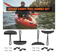 Juroupi 2pcs Carry Pull Handle with Cord Pad Eyes Screws for Canoe Boat