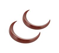Juroupi 2Pcs Moon Hair Fork ABS Decorative Portable Moon Hairpin Hair Stick for Daily Shopping Cosplays (Brown)