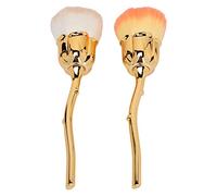 Juroupi 2Pcs Nail Dust Brush Rose Soft Brush Nail Art Powder Remover Cleaning Dust Nail Art Tools