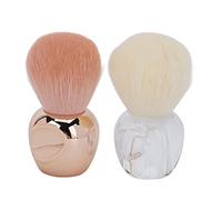Juroupi 2pcs Nail Dust Cleaner Brush Exquisite Mellow Handle Soft Hair Nail Dust Powder Remover for Home Salon