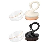 Juroupi 2pcs Nail Dust Remover Brush Home Salon Portable Exquisite Fashionable Nail Powder Cleaner Brush Set