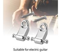 Juroupi 2PCS Roller String Tree Retainer with Screw Accessory for Electric Guitar Bass (Silver)
