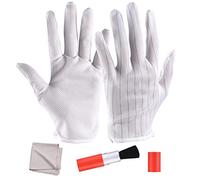 Juroupi 3-in-1 Camera Cleaning Kit with 1 Pair Anti-static Gloves + 1 Cleaning Brush + 1 Cleaning Cloth for DSLR Digital Camera Maintenance Tools