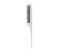 Juroupi 3-Row Teeth Teasing Comb Detangling Brush Rat Tail Comb Adding Volume Back Coming Hairdressing Combs (White)