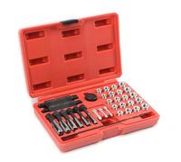 Juroupi 33PCS Glow Plug Thread Repair Kit, Steel Thread Repair Tool Cylinder Head Glow Plug Tap Re-threading/Restore Tool Set