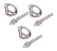 Juroupi 3Pair Rock Climbing Bolt Hanger Stainless Steel Climbing Anchor for Belay Rescue Rigging Device