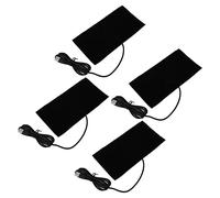Juroupi 4pcs USB Heating Pad Multipurpose Carbon Fiber Washable Electric Heater Pad for Shoulder Neck Lumbar Spine Back DC 5V