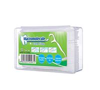 Juroupi 50pcs Toothpick 2-in-1 Floss Picks High Toughness Interdental Brush Teeth Stick Tongue Scraper Oral Care Tools Professional Toothpicks Sticks with Portable Case