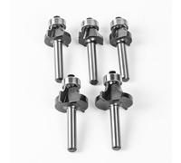Juroupi 5Pcs Tungsten Steel Alloy Router Bits Set Trimming Straight Milling Cutter Wood Bits with 6mm Shank for Cutting Woodworking Black (Juroupi1dfsnhkvip-2)