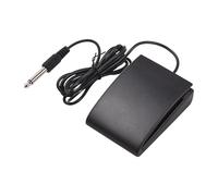 Juroupi 6.35mm Interface Compact Sustain Pedal Universal Pedal Bottom Anti-Slip Silent for Musical Instruments Portable Folding Piano Electronic Keyboard Electronic Foldable Drum (Square)