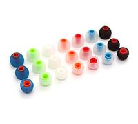 Juroupi 6 Pairs 12 PCS 3.8mm Soft Silicone In-Ear Earphone Covers Earbud Tips Earbuds Eartips Dual Color Ear Pads Cushion for Headphones Random Color & Size