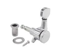 Juroupi 6 Right Inline Electric Guitar Tuning Peg Sealed Locking Tuners Plated Guitar Tuning Keys Machine Heads 1 : 18 Compatible with Electric Guitar (6 Left)