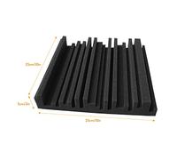 Juroupi 6pcs 10 * 10 * 2inch High Density Studio Sound Insulation Foam Fire Retardant for Studio KTV Broadcast Family Theater (6pcs)