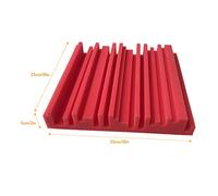 Juroupi 6pcs 10 * 10 * 2inch High Density Studio Sound Insulation Foam Fire Retardant for Studio KTV Broadcast Family Theater (12pcs)