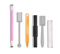 Juroupi 6Pcs Nail Magnetism Tool Set with Double Headed Flower Design Nail Pens Strong-Magnet Stick Cats Eye Effect Gel Tools for Professional Use Home DIY
