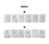 Juroupi 6pcs/set Gobos Graphics Cards Metal Plates with Hollow Patterns for Optical Snoot Conical Focalize Condenser Art Special Effects Shaped Beam Light Photography Light (Rural Scenery Style)