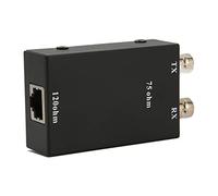 Juroupi 75ohm BNC to 12ohm RJ45 Ethernet Adapter Heat Dissipation G.703 Balanced to Unbalanced Converter