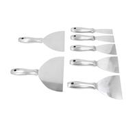 Juroupi 7pcs Putty Stainless Steel Paint Scraper for Repairing Drywall Removing Wallpaper Applying Putty Plaster Cement Drywall Hand Tool Kit