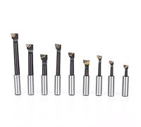 Juroupi 9PCS F1 Type Boring Cutter 3/8 Inch CNC Milling Tools Kit Set Lathe Parts High-Speed Steel