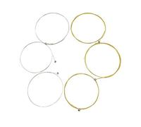 Juroupi Acoustic Folk Guitar Strings Replacement Full Set 6pcs Steel Core Copper Alloy Wound with End Ball Medium Tension