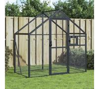 Juroupi Aviary Anthracite 179x100x185 cm Aluminium,Aviary,Birdcage,Bird Aviary Outdoor,Outdoor Aviary-152260