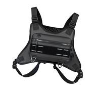 Juroupi Chest Bag for Men Reflective Running Vest with Tape Chest Pack for Outdoor Activities 600D Membrane Fabric Chest Rig