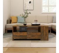 Juroupi Coffee Table Smoked Oak 102x55x42 cm Engineered Wood,Coffee Table,End Table,Coffee Table Modern,Living Room Home Furniture-816934