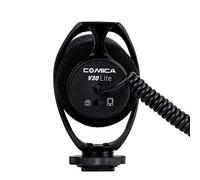 Juroupi COMICA CVM-V30 LITE Microphone with Super-cardioid Pattern Cold-shoe Design Condenser MIC for Smartphone Camera Red (Black)