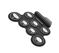 Juroupi Compact Size USB Roll-Up Silicon Drum Set Digital Electronic Drum Kit 7 Drum Pads with Drumsticks Foot Pedals for Beginners Children Kids