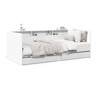 Juroupi Daybed with Drawers White 90x190 cm Engineered Wood,Daybed with Drawers,Guest Bed&Sofa Bed,Day Bed with Storage-3280853