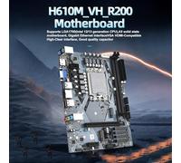 Juroupi DDR4 H610M Computer Motherboard LGA1700 CPU Dual Channel Dual M.2 Interface Strong Compatibility All-Solid Capacitors High-Speed Transmission High-Clear