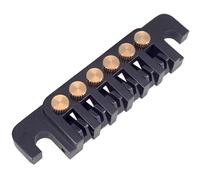 Juroupi Electric Guitar Bridge Pull Plate Tail Piece Reversible String Code Guitar Roller Saddle Bridge TP-6 Bridge Stop Rod Compatible with/SG/ES/EPI (Black)