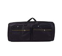 Juroupi Electric Piano Bag Portable Gig Bag with Handle 8MM Anti-Collision Cotton Interlayer for 61 Keys Keyboard Pianos with Outside Pockets Black