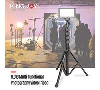 Juroupi FL019 Multi-functional Photography Video Tripod Mobile Live Video Broadcasting Bracket Aluminum Alloy Material 1/4 Inch Screw Mount for Camera Smartphone Light Max.