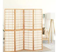 Juroupi Folding 4-Panel Room Divider Japanese Style 160x170 cm,Room Divider Panel Screen,Movable Folding Room Divider,Bedroom Patio Privacy