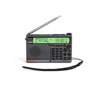 Juroupi HanRongDa HRD-757 Multi-band Radio FM AM MW SW V.UHF AIR WB Portable Radio APP Control BT TF Music Player SOS Alarm Flashlight Alarm Clock (Green)
