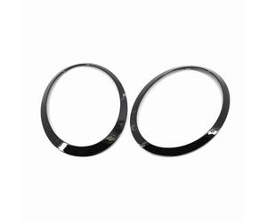 Juroupi Headlight Trim 2pcs Replacement for MINI F55/F56/F57 2014-2021 OEM 51137300631, 51137300632, 51712355791, 51712355798 (Black)