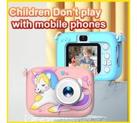 Juroupi Juroupi 1080P Kids Camera Cute Digital Camera 20MP Children Cartoon Kids Selfie for Boys And Girls 4X Digital Zoom 2.0in IPS Screen Dual Lenses Birthday Gift (D12)