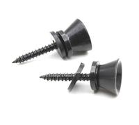 Juroupi Juroupi 2pcs Guitar Strap Lock Pins Peg Metal Black/Silver for Acoustic Electric Guitar Ukulele Bass Universal (black)