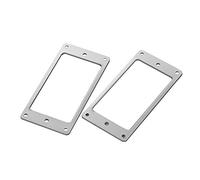 Juroupi Juroupi 2pcs Pickup Mounting Rings for Humbucker Pickups Cover Frame Set Replacement for LP Guitars (Silver)