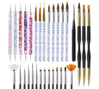 Juroupi Juroupi 31pcs Color Paint Pen Set Nail Art Row Pen Crystal Painting Dot Drilling Nail Brushes