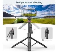 Juroupi Juroupi 60-Inch Multi-function Selfie Stick Desktop Tripod with 6-Section Telescoping Rod 360°Rotatable Ball Head with Anti-shake Handle Phone Clamp/Holder 1/4in Adapter & Remote Control