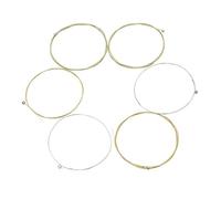 Juroupi Juroupi Acoustic Folk Guitar Strings Replacement Full Set 6pcs Steel Core Copper Alloy Wound with End Ball Medium Tension