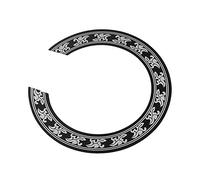 Juroupi Juroupi Folk Guitar Rosette Inlay Sticker Circle Sound Hole Decorative Decal Accessory Replacement for 40-41 Inch Guitars