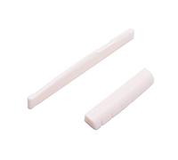 Juroupi Juroupi Guitar Saddle and Nut Real Bone Material 2pcs for 6 Strings Acoustic Guitar (Ox Bone)