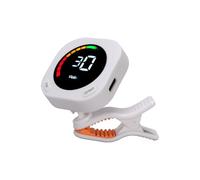 Juroupi Juroupi Guitar Tuner Clamp/Holder On for Chromatic Guitar Bass Violin Ukulele Portable Tuner with Rotating Clamp/Holder Color Screen Display Rechargeable Universal Accessories (White)